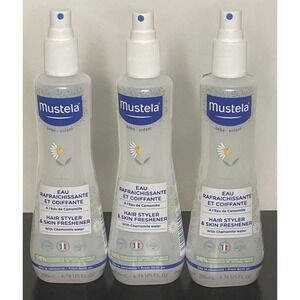 Mustela Baby Hair Styler & Skin Freshener W/Camomile 6.76 oz LOT OF 3 BOTTLES
